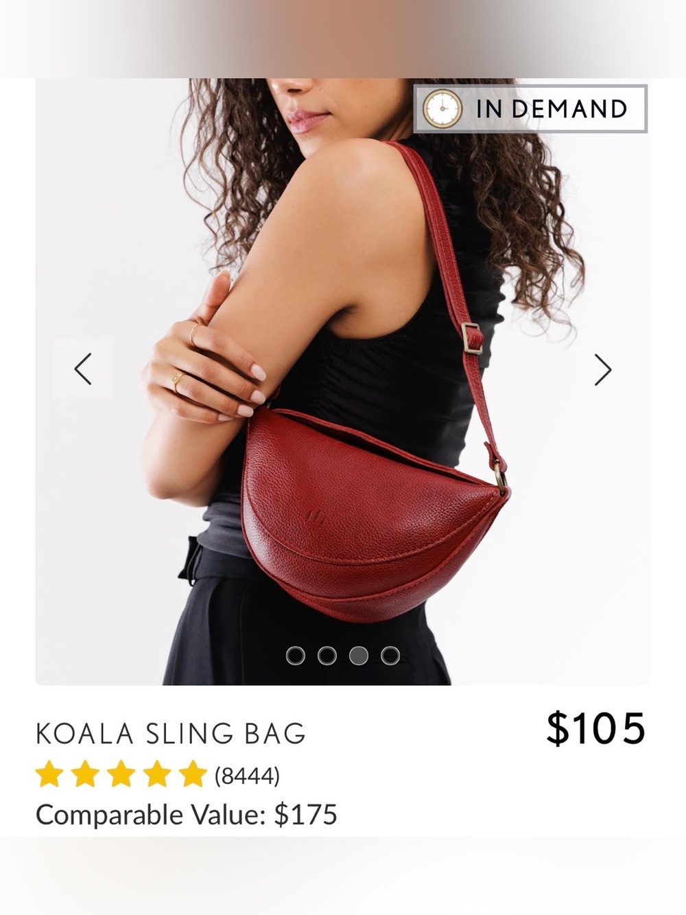 Portland Leather Chili Red Small
Koala Sling Bag and Card Holder - Picture 3 of 6
